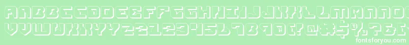 ReplicantShadow Font – White Fonts on Green Background