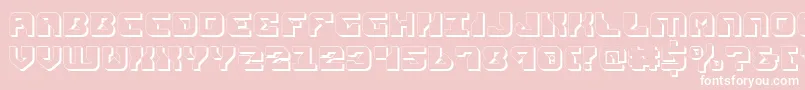 ReplicantShadow Font – White Fonts on Pink Background