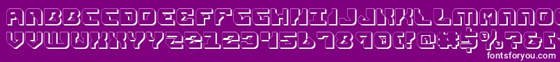 ReplicantShadow Font – White Fonts on Purple Background