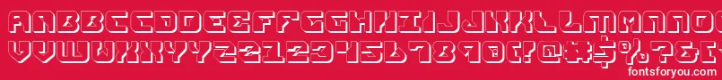 ReplicantShadow Font – White Fonts on Red Background