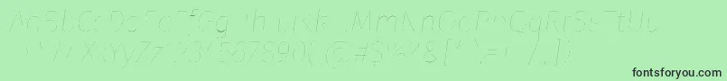 Шрифт FirasansTwoitalic – чёрные шрифты на зелёном фоне