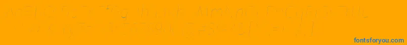 フォントFirasansTwoitalic – オレンジの背景に青い文字