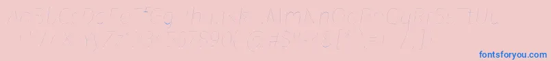 FirasansTwoitalic Font – Blue Fonts on Pink Background