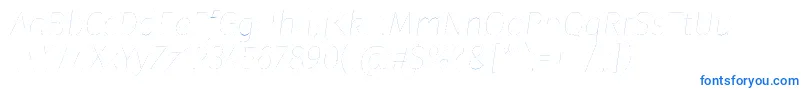 FirasansTwoitalic-fontti – siniset fontit valkoisella taustalla