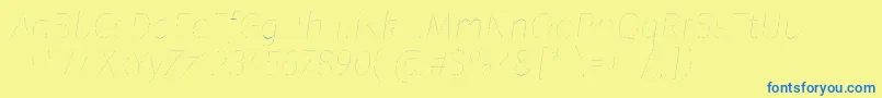 FirasansTwoitalic Font – Blue Fonts on Yellow Background