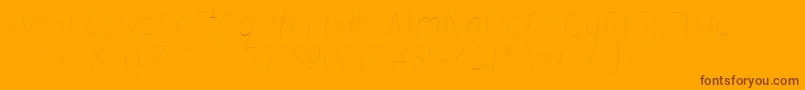 FirasansTwoitalic-Schriftart – Braune Schriften auf orangefarbenem Hintergrund