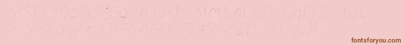 FirasansTwoitalic-Schriftart – Braune Schriften auf rosa Hintergrund