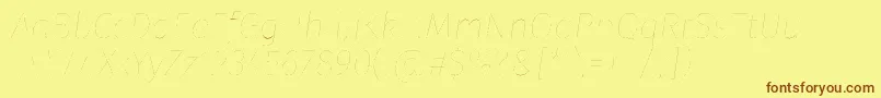 FirasansTwoitalic-Schriftart – Braune Schriften auf gelbem Hintergrund