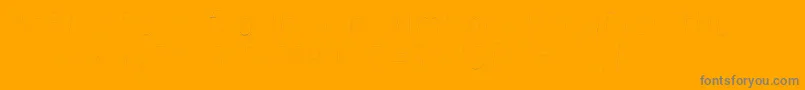 Czcionka FirasansTwoitalic – szare czcionki na pomarańczowym tle