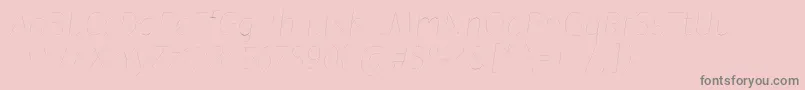 FirasansTwoitalic Font – Gray Fonts on Pink Background