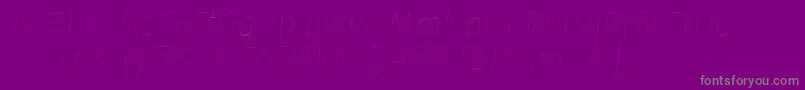 FirasansTwoitalic Font – Gray Fonts on Purple Background