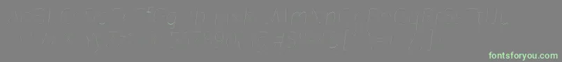 FirasansTwoitalic Font – Green Fonts on Gray Background