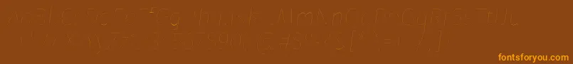 Czcionka FirasansTwoitalic – pomarańczowe czcionki na brązowym tle