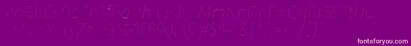 Шрифт FirasansTwoitalic – розовые шрифты на фиолетовом фоне