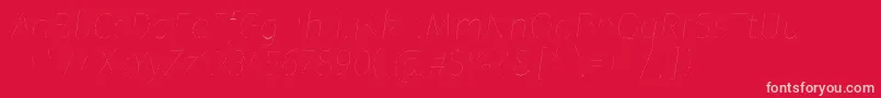 FirasansTwoitalic-Schriftart – Rosa Schriften auf rotem Hintergrund