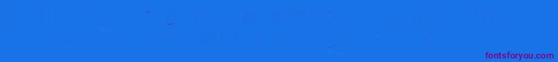 Czcionka FirasansTwoitalic – fioletowe czcionki na niebieskim tle