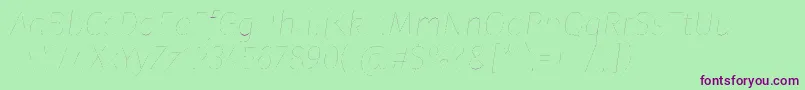 Шрифт FirasansTwoitalic – фиолетовые шрифты на зелёном фоне
