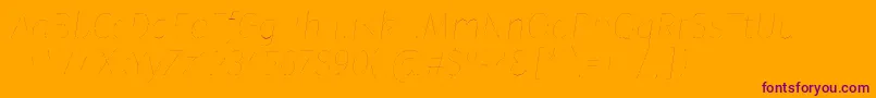Czcionka FirasansTwoitalic – fioletowe czcionki na pomarańczowym tle