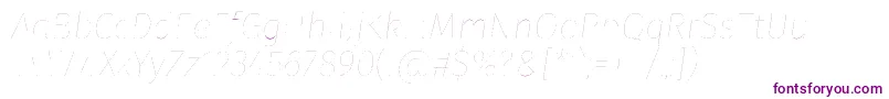 FirasansTwoitalic-fontti – violetit fontit valkoisella taustalla