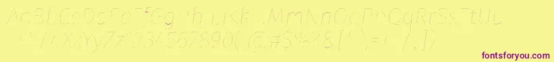 Шрифт FirasansTwoitalic – фиолетовые шрифты на жёлтом фоне