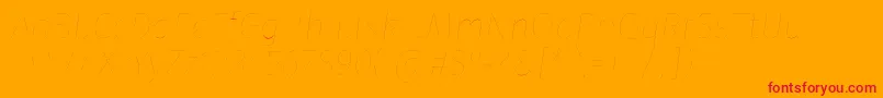 FirasansTwoitalic-Schriftart – Rote Schriften auf orangefarbenem Hintergrund