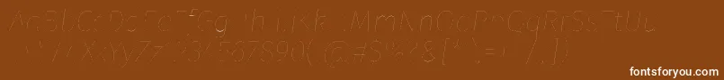 Шрифт FirasansTwoitalic – белые шрифты на коричневом фоне