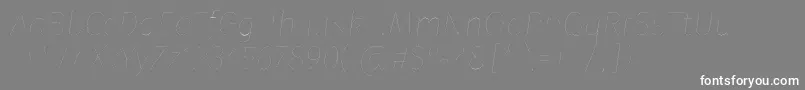 Шрифт FirasansTwoitalic – белые шрифты на сером фоне