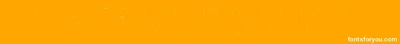 FirasansTwoitalic-fontti – valkoiset fontit oranssilla taustalla