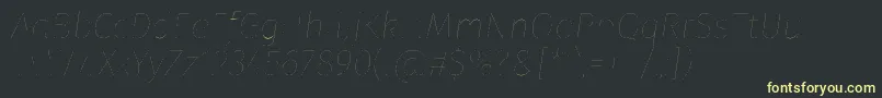 FirasansTwoitalic Font – Yellow Fonts on Black Background