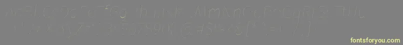 FirasansTwoitalic Font – Yellow Fonts on Gray Background