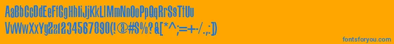 フォントBigdog – オレンジの背景に青い文字