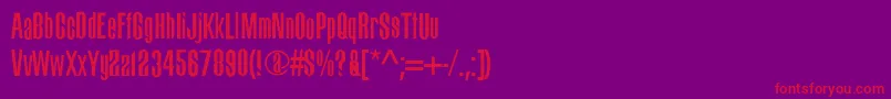 フォントBigdog – 紫の背景に赤い文字