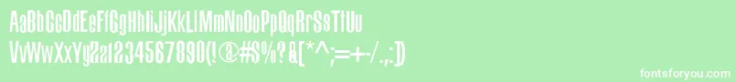 フォントBigdog – 緑の背景に白い文字