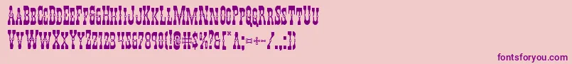 Youngerbros-Schriftart – Violette Schriften auf rosa Hintergrund