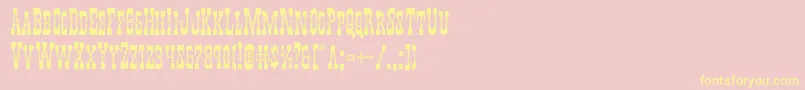 Youngerbros Font – Yellow Fonts on Pink Background