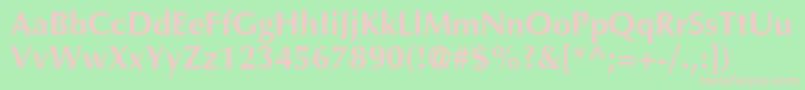 Ft5bBold Font – Pink Fonts on Green Background