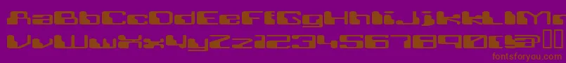 Шрифт Retroheavyfuture – коричневые шрифты на фиолетовом фоне