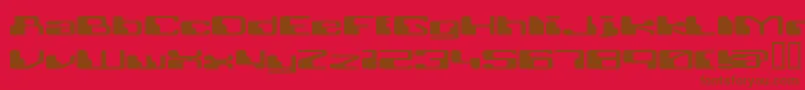 Retroheavyfuture Font – Brown Fonts on Red Background