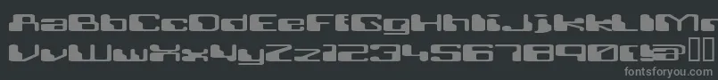 Czcionka Retroheavyfuture – szare czcionki na czarnym tle