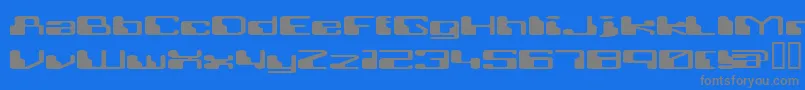 Retroheavyfuture-Schriftart – Graue Schriften auf blauem Hintergrund