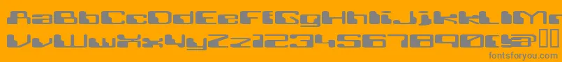 Police Retroheavyfuture – polices grises sur fond orange