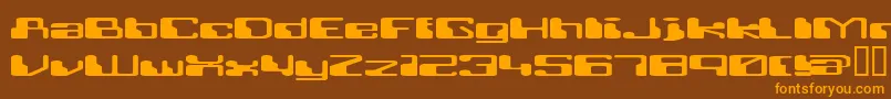 Retroheavyfuture Font – Orange Fonts on Brown Background