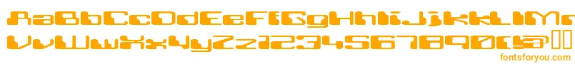 Police Retroheavyfuture – polices orange sur fond blanc