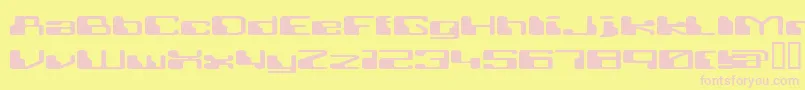 Retroheavyfuture Font – Pink Fonts on Yellow Background