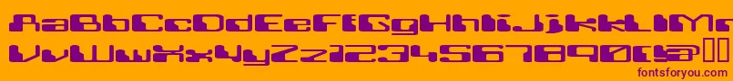 Retroheavyfuture Font – Purple Fonts on Orange Background