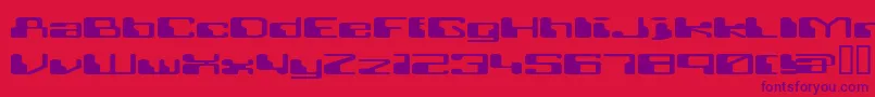 フォントRetroheavyfuture – 赤い背景に紫のフォント
