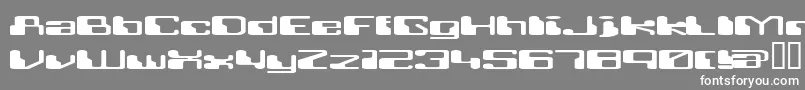 Fonte Retroheavyfuture – fontes brancas em um fundo cinza