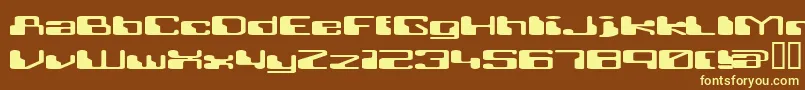 Fonte Retroheavyfuture – fontes amarelas em um fundo marrom