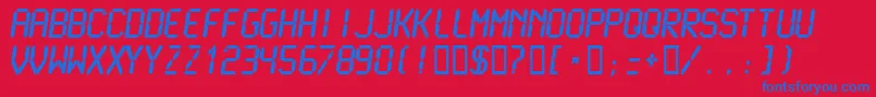 Шрифт Lcdmb – синие шрифты на красном фоне