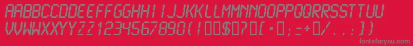 Lcdmb Font – Gray Fonts on Red Background